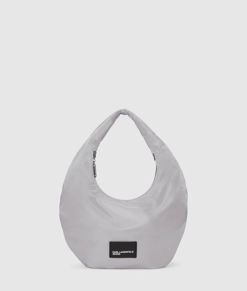 Nylon metallic shoulder bag