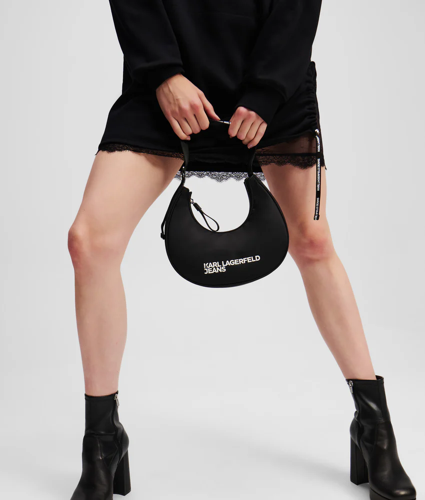 Logo nylon moon shoulder bag