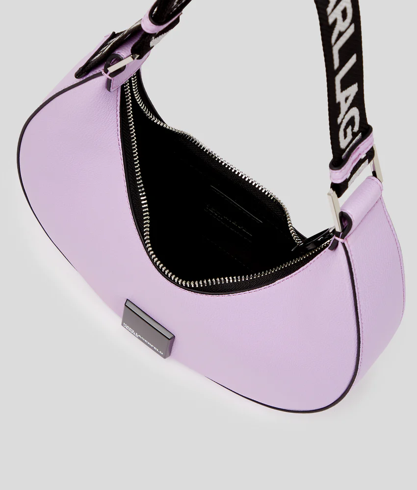 KLJ BOX LOGO HALF-MOON SHOULDER BAG