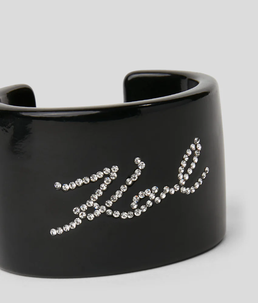 K/SIGNATURE RHINESTONES CUFF BRACELET