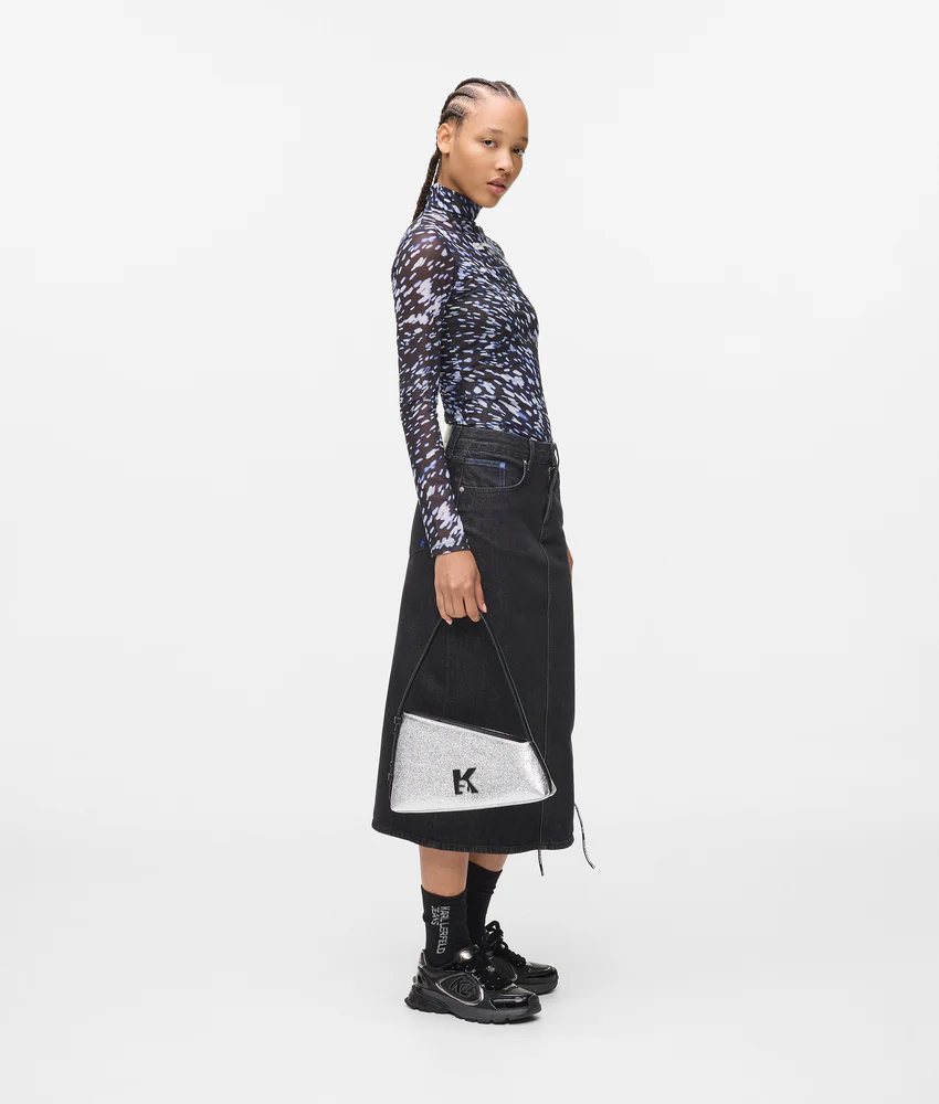 Geo shiny shoulder bag