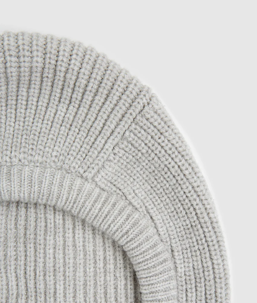 Shiny knitted balaclava