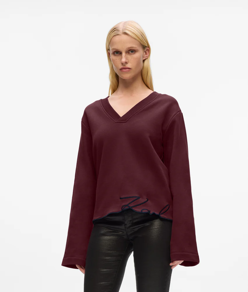 Signature hem sweatshirt
