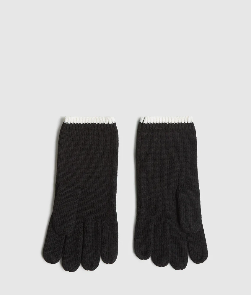 Logo knitted gloves