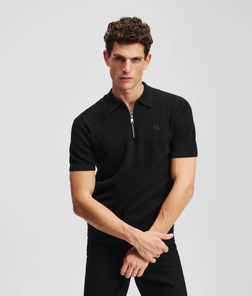ZIP-UP POLO SHIRT