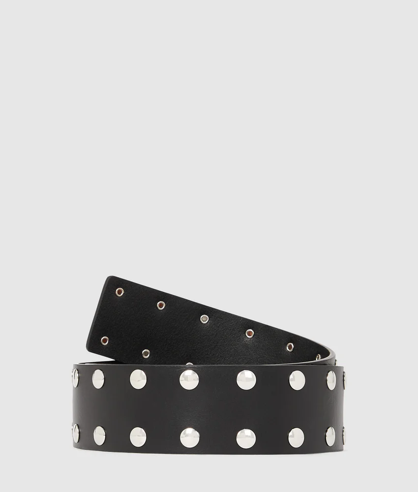Wide studded belt