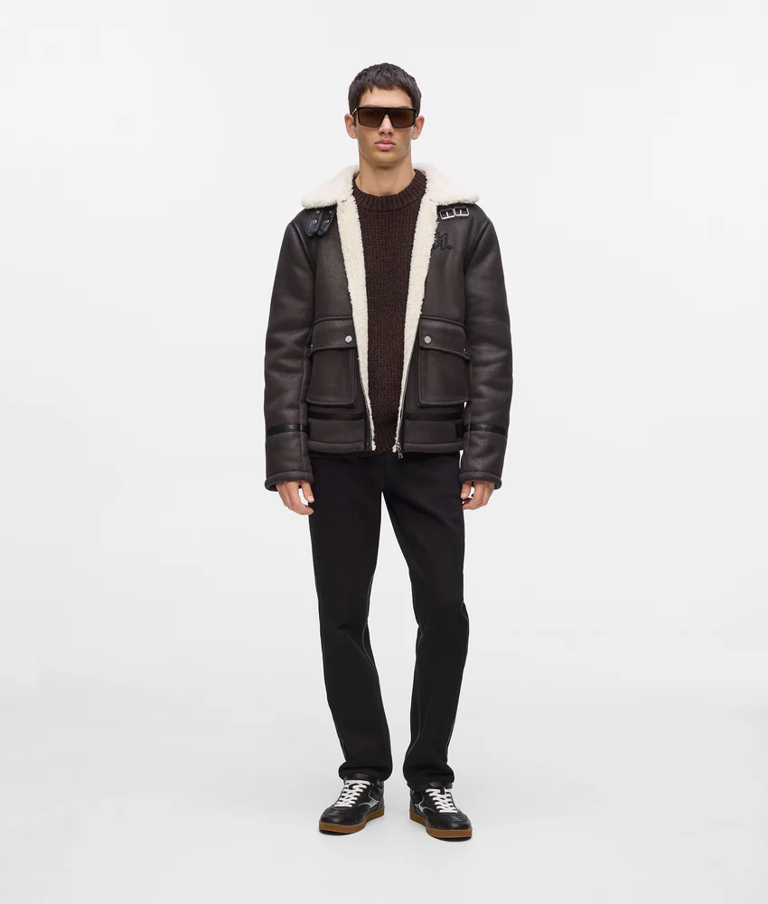 Monogram shearling jacket