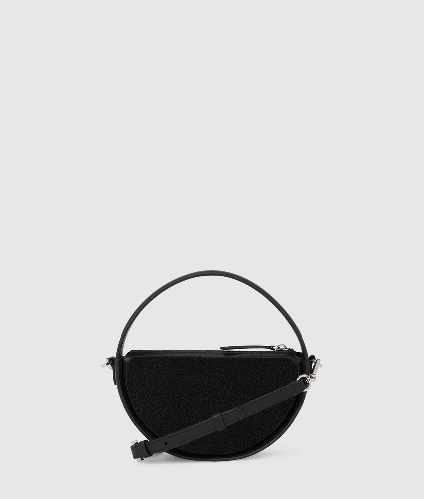 K/Signature sequin round crossbody bag