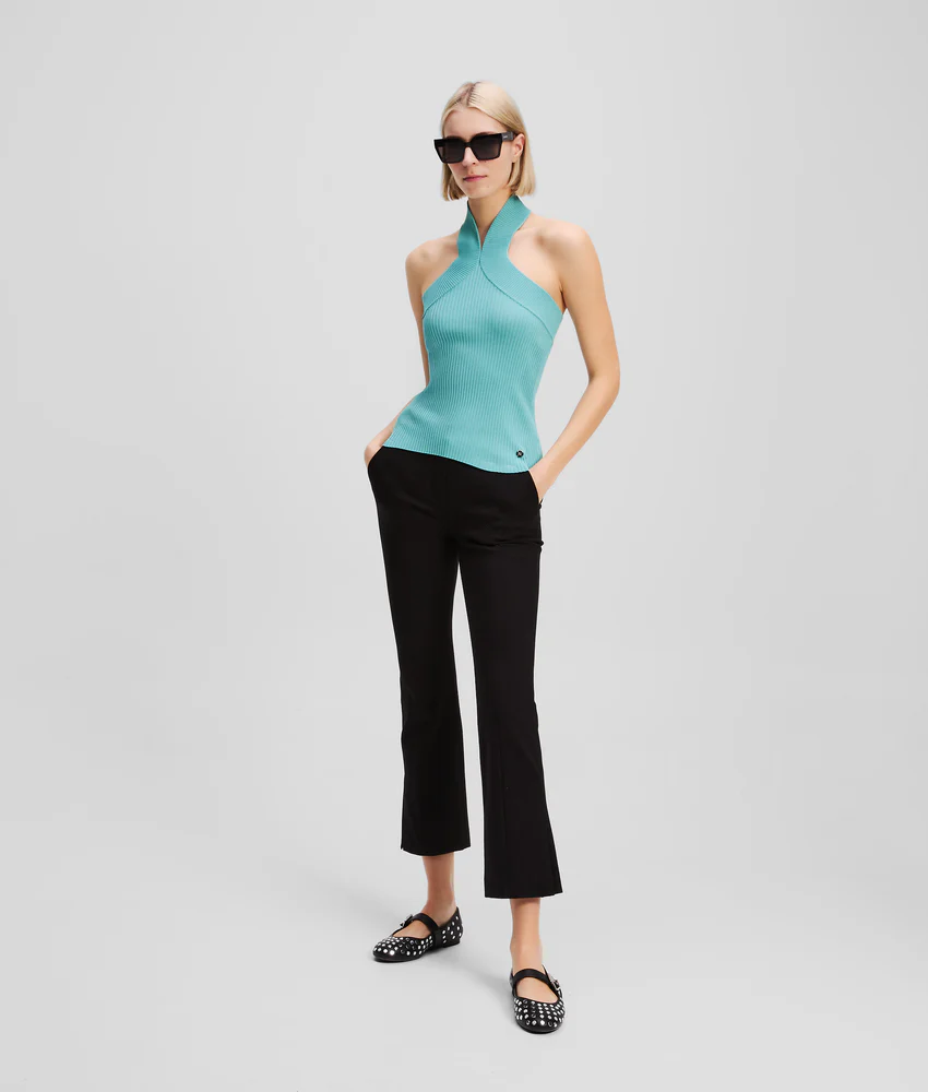 HALTERNECK KNITTED TOP