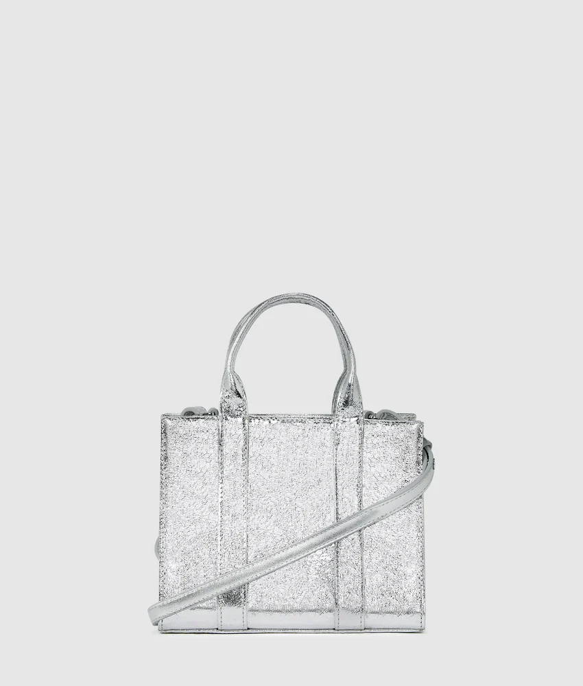 Rue St-Guillaume mini metallic tote bag