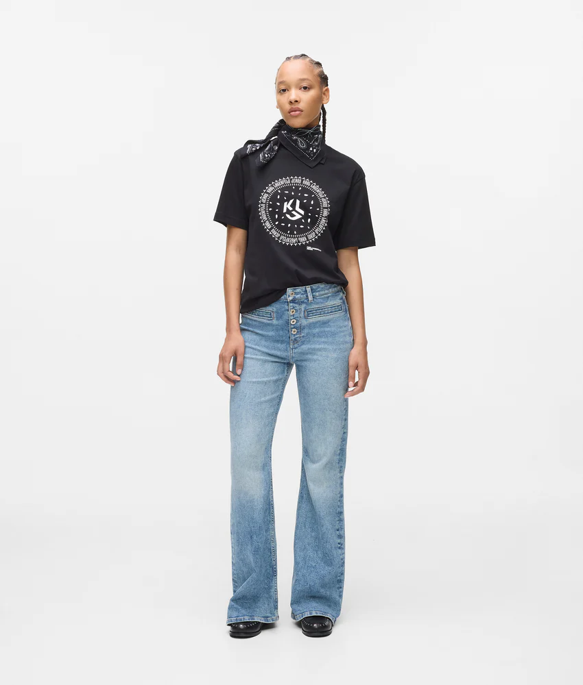 High-rise flared jeans