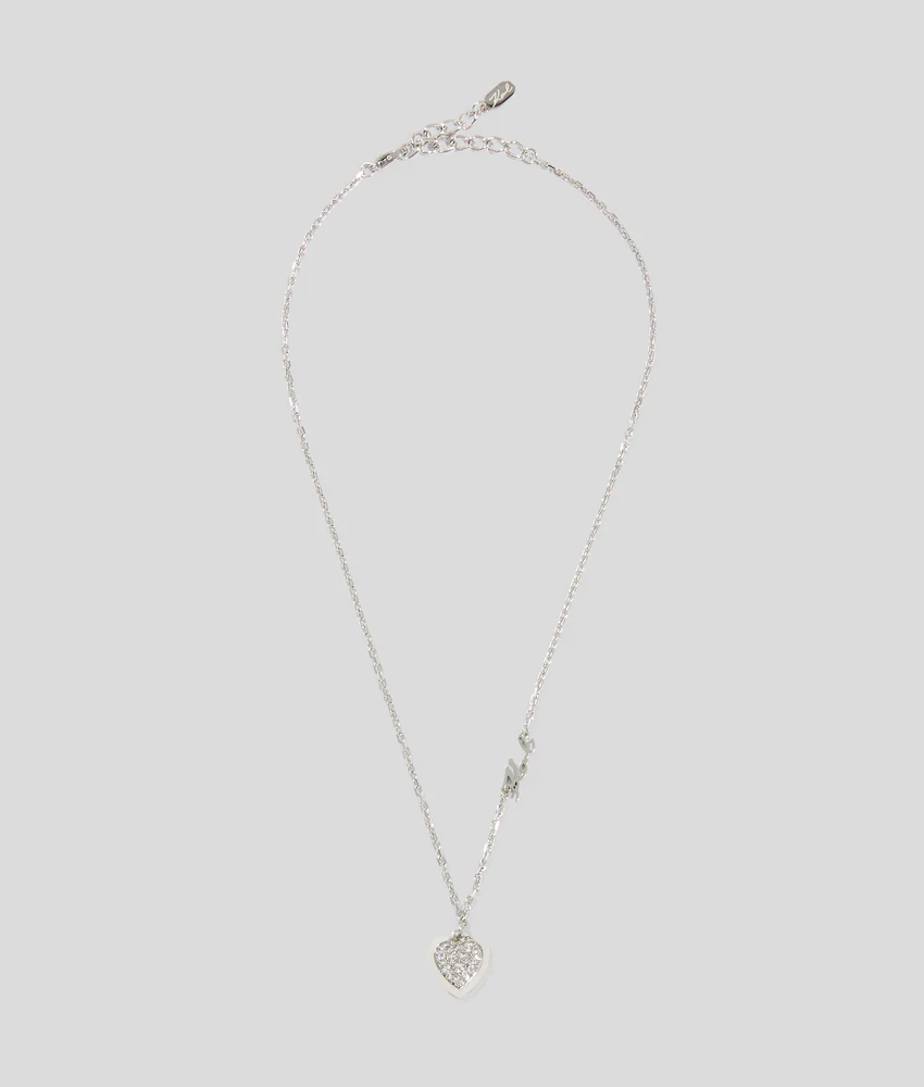 PAV�� HEART CHARM NECKLACE