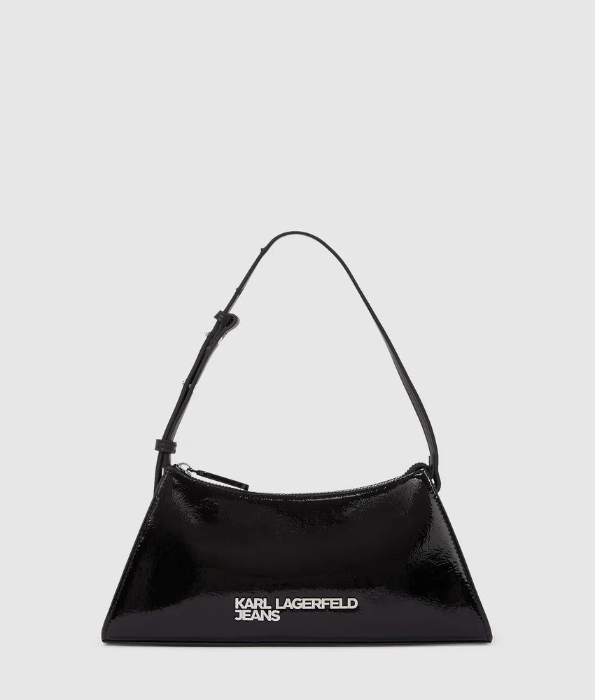 Logo geo shiny shoulder bag