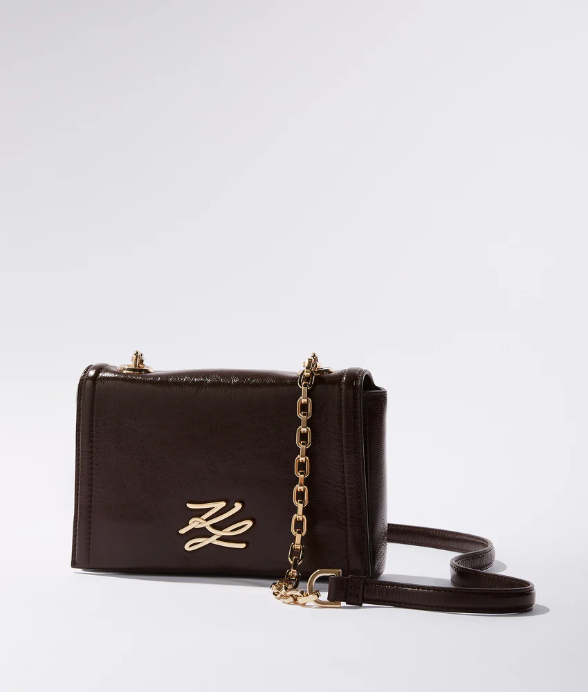 K/Autograph glossy crossbody bag