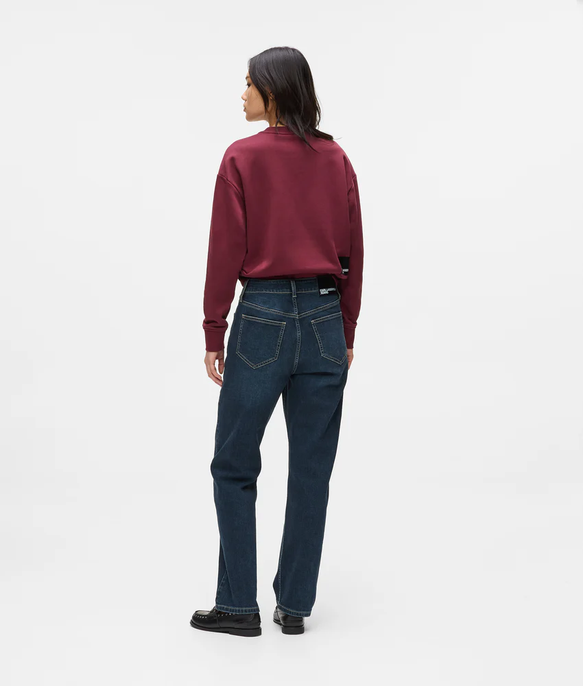 High-rise straight jeans