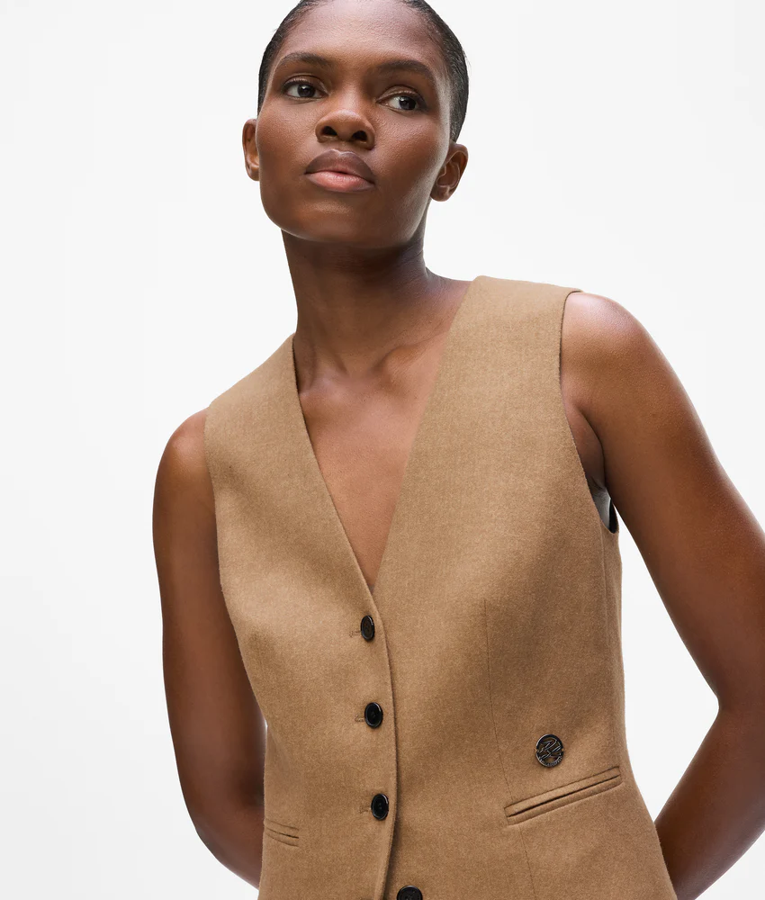 Wool-blend waistcoat