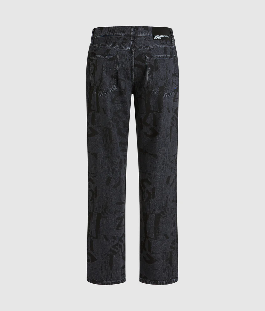 Straight all-over monogram jeans