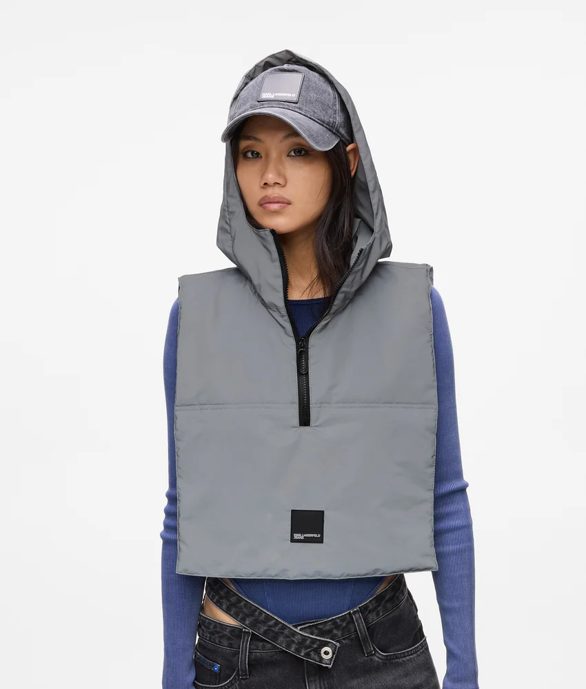 Sleeveless reflective hood