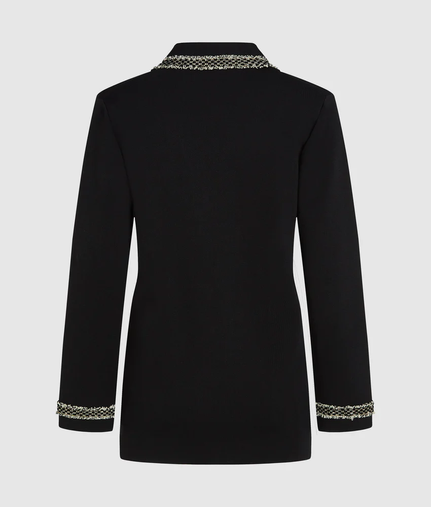 Boucl�� detail cardigan