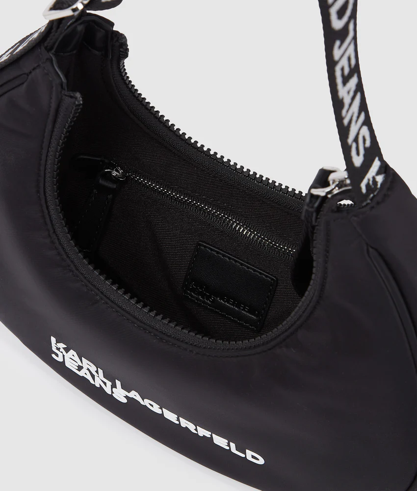 Logo nylon moon shoulder bag