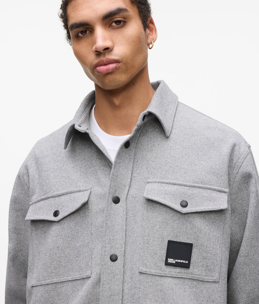 Wool-blend overshirt