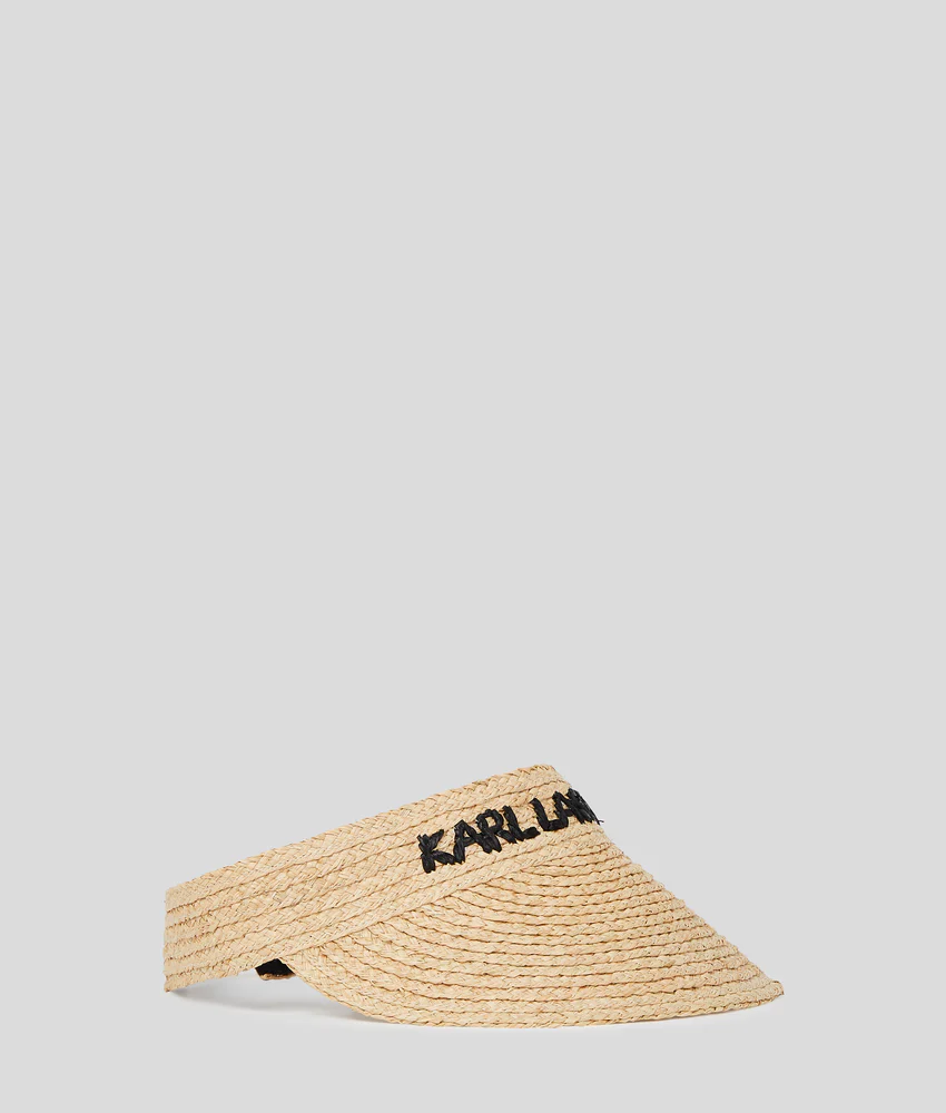 LOGO RAFFIA BEACH VISOR