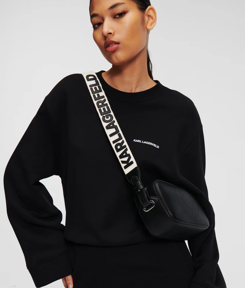 K/CIRCLE PERFORATED CROSSBODY BAG