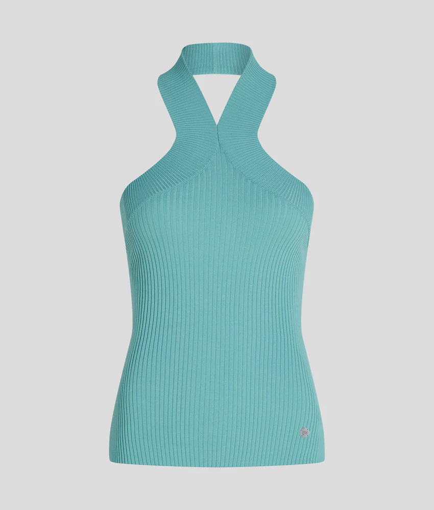 HALTERNECK KNITTED TOP