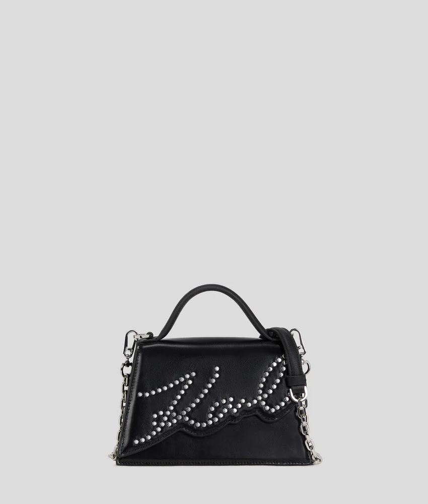 K/SIGNATURE SMALL STUDDED CROSSBODY BAG