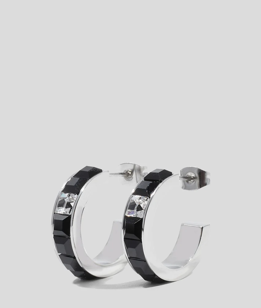 CRYSTALS HOOP EARRINGS