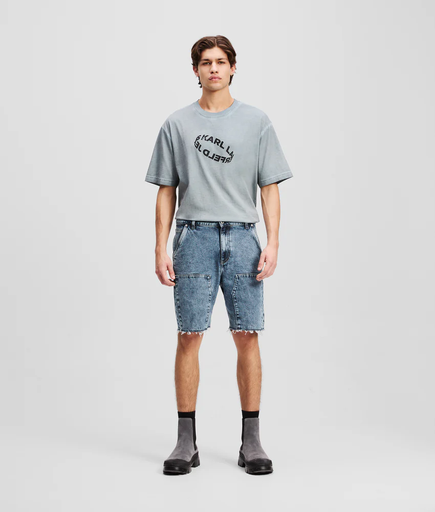 CARPENTER DENIM SHORTS