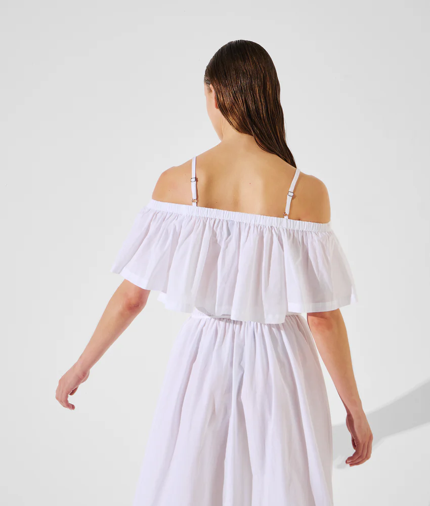 OFF-SHOULDER CROPPED BEACH TOP