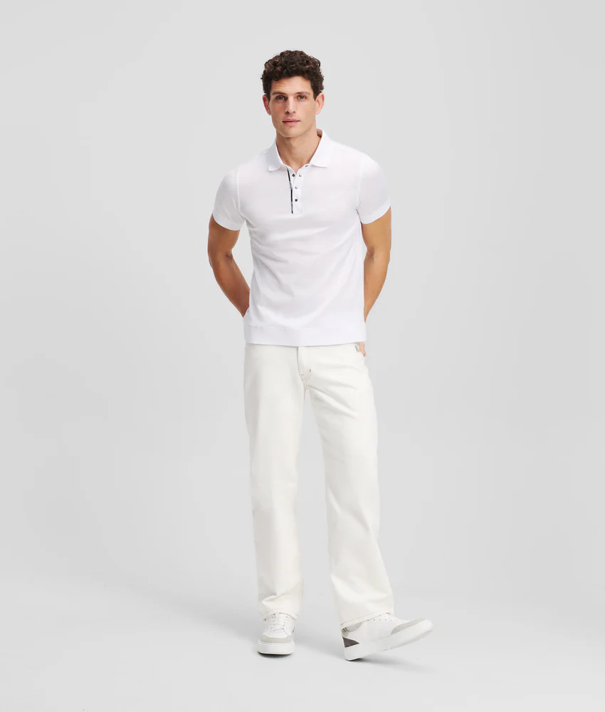 PRESS-STUD POLO SHIRT