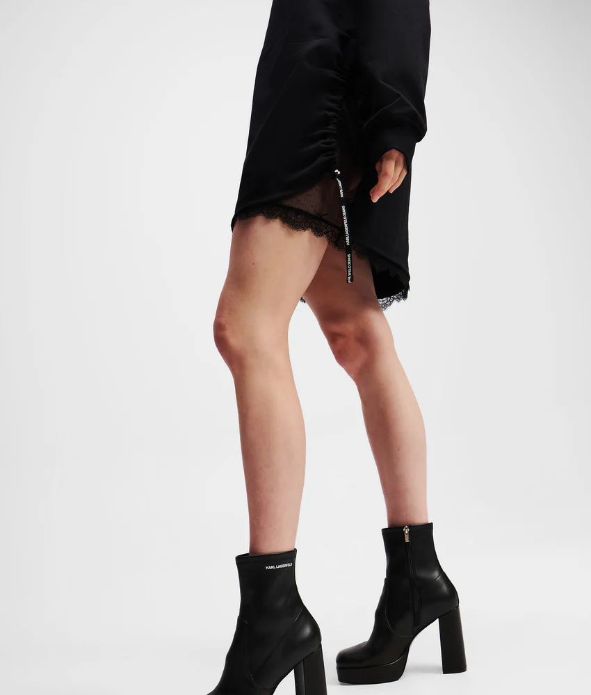 LACE DETAIL SWEAT DRESS