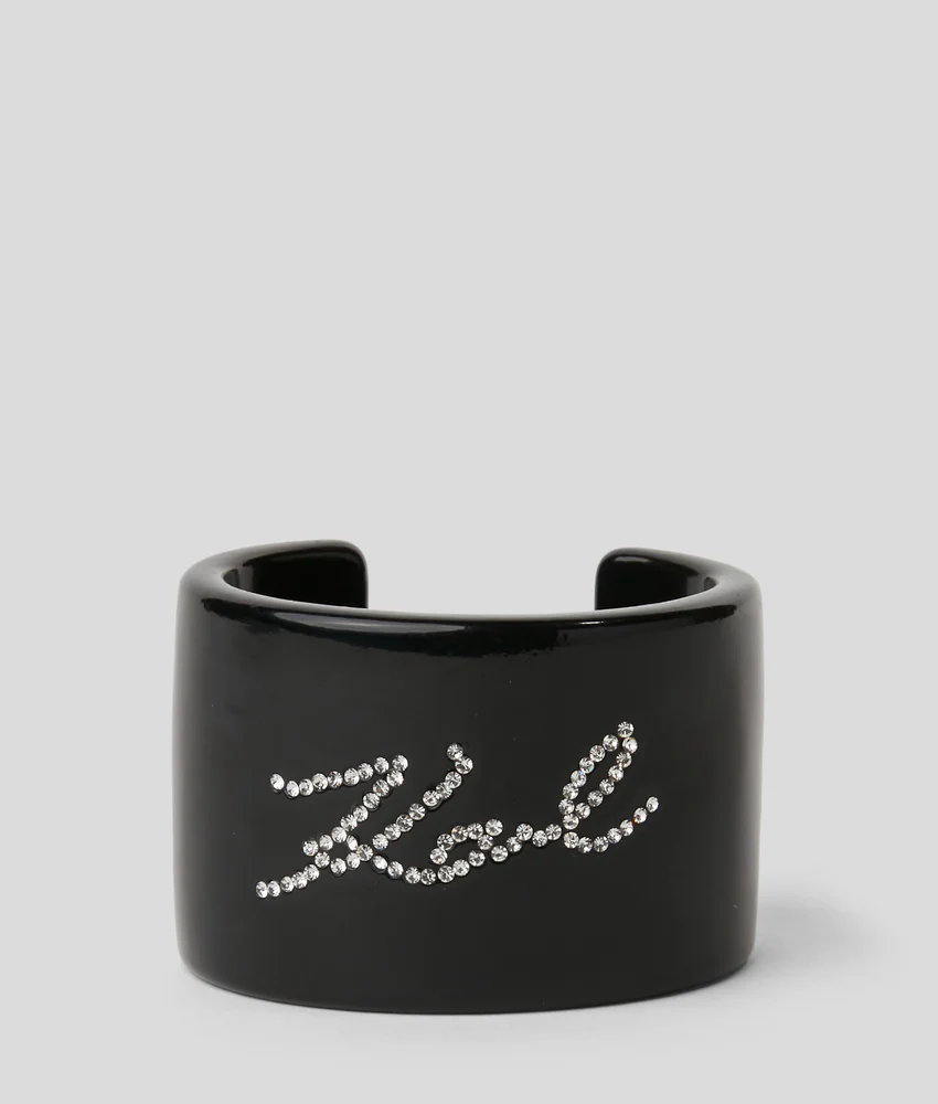 K/SIGNATURE RHINESTONES CUFF BRACELET