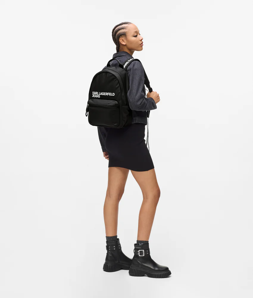 Logo nylon backpack