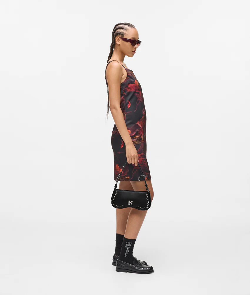 Sunglasses studded shoulder bag