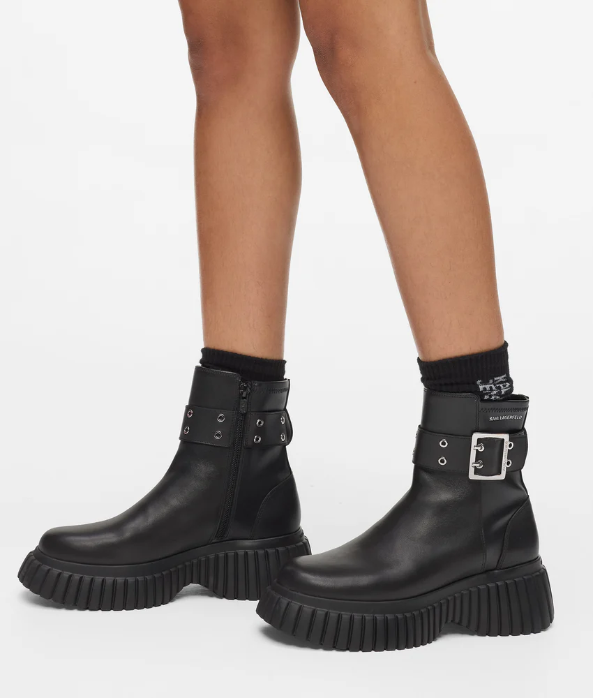 Kreeper mid-calf wedge boots