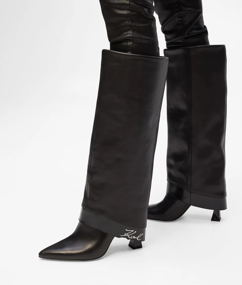 Debutante tall fold-down boots