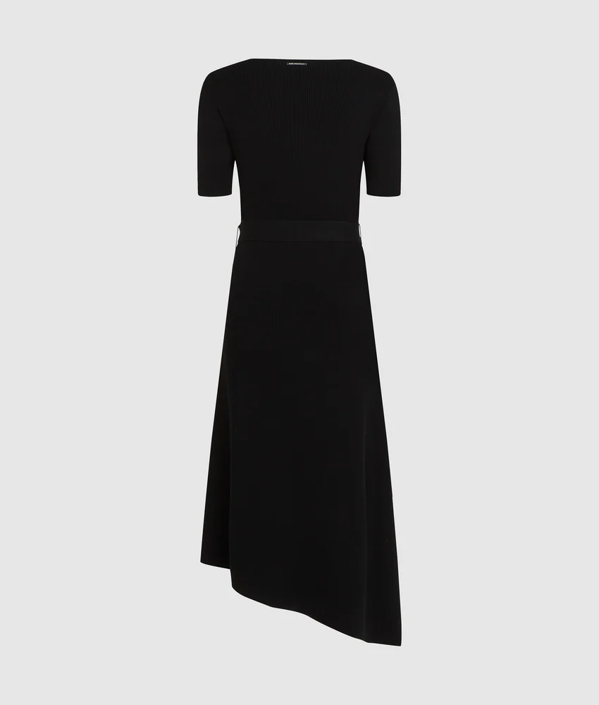 Belted knit dress