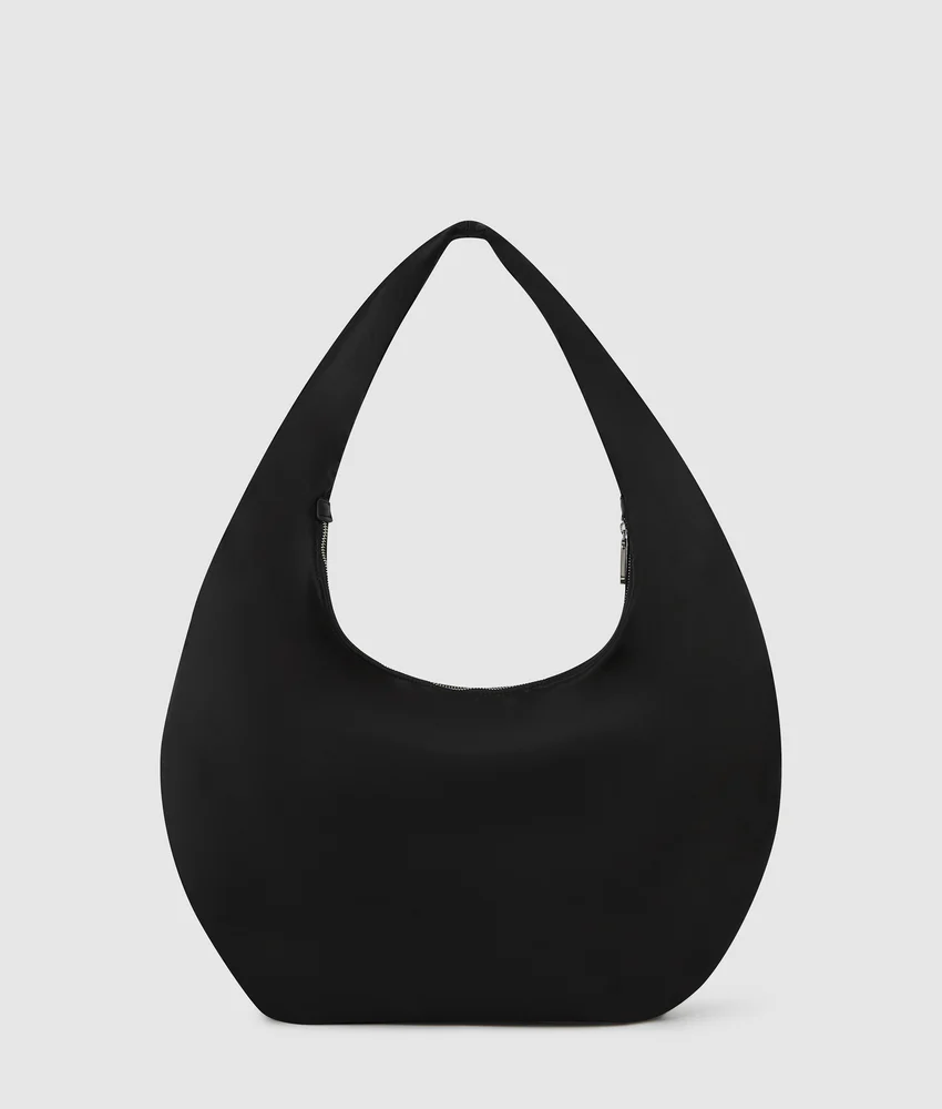 Glossy nylon hobo bag