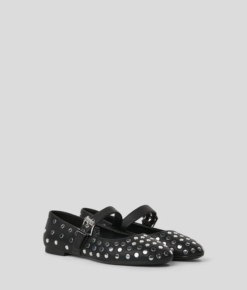 KARO STUDDED BALLET FLATS
