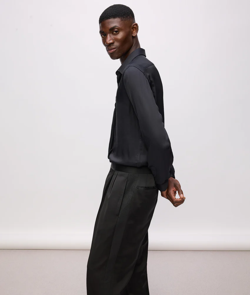 KL Studio satin detail pants