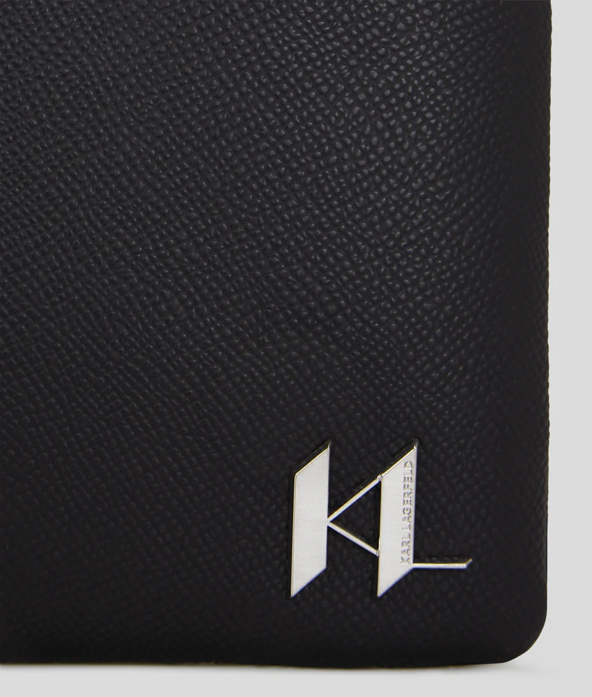 K/MONOGRAM LEATHER POUCH