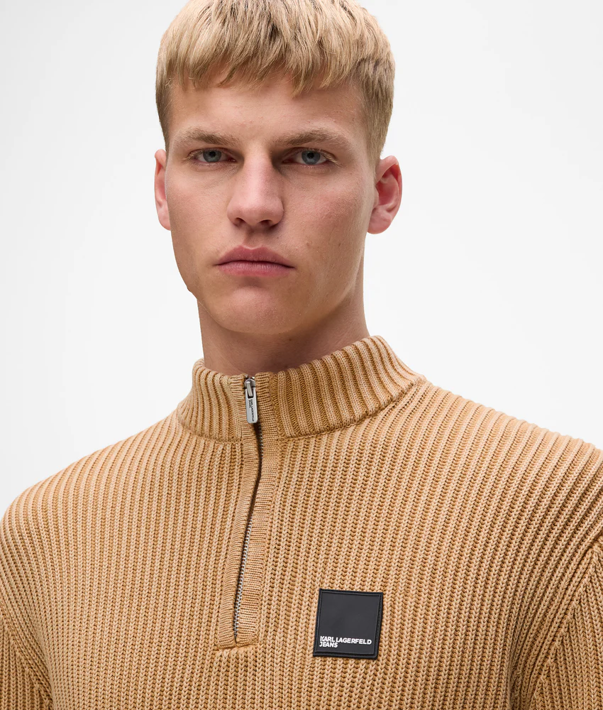 Relaxed half-zip sweater