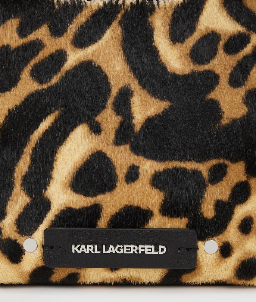 K/Hardware mini leopard tote bag