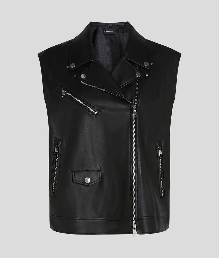FAUX-LEATHER GILET