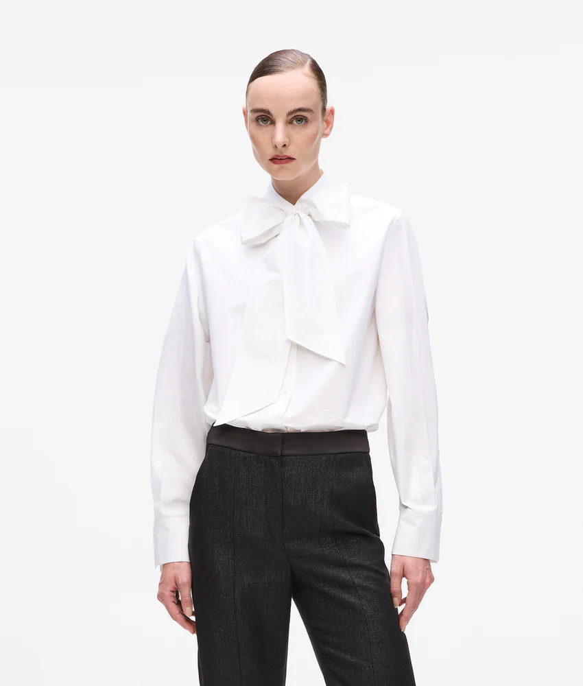 Karl DNA bow detail shirt