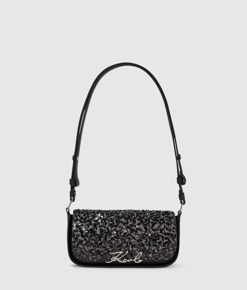K/Signature sequin crossbody bag