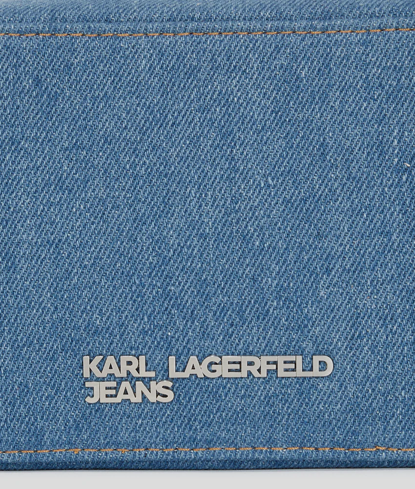 METAL LOGO DENIM CAMERA BAG